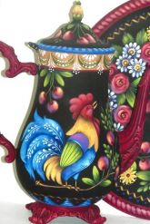 ROOSTER & CHERRIES COFFEE POT  E-PACKET