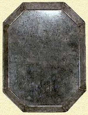 TRAYS - CUT CORNER RECTANGLE  FOLK ART TIN