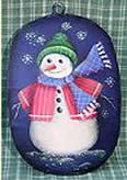 SWEET NOTHINGS PATTERN PACKET  SNOWMAN ON OVAL ORNAMENT