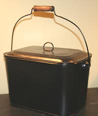 ANTIQUE LUNCH PAIL WITH STRAIGHT SIDES FOLK ART TIN