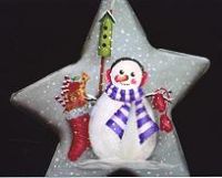 SWEET NOTHINGS PATTERN PACKETS  SNOWMAN WITH STOCKING AND BIRDHOUSE