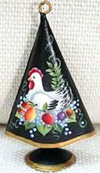 WILLIAMSBURG COLLECTION I  FRENCH HEN ON BLACK MEDIUM TREE  PATTERN PACKET