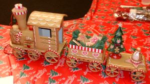 Folk Art Tin Train