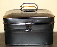 LUNCH PAIL ANTIQUE W/ TWO WIRE HANDLES