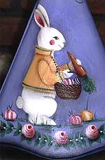 BUNNY IN THE EASTER TRIO OF TREES SMALL  PATTERN PACKET