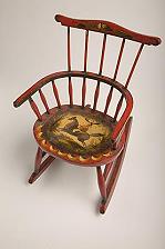 OMPIR CHILD'S RED WINDSOR ROCKING CHAIR PRINT