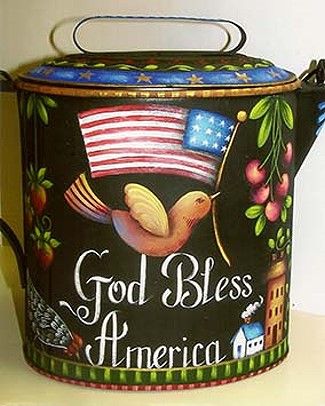 GOD BLESS AMERICA KETTLE  ROSEMARY WEST, CDA  PATTERN PACKET