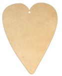 ORNAMENT COUNTRY HEART    WOOD
